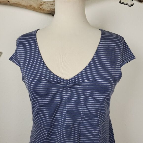 Toad & co striped organic cotton cap sleeve dress - Picture 6 of 6